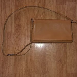 Tan leather small crossbody authentic Coach purse